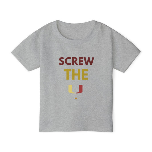 Screw the U Heavy Cotton Toddler Tee - Fun & Playful Shirt for Kids