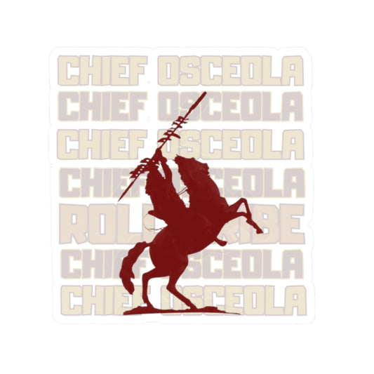 Roll Tribe "Chief Osceola Horse" Kiss-Cut Stickers
