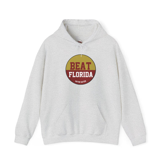 Gameday - "BEAT FLORIDA Gator Hater Button Unisex Hooded Sweatshirt