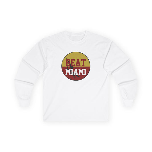 Gameday - "BEAT MIAMI" Button Long Sleeve Tee