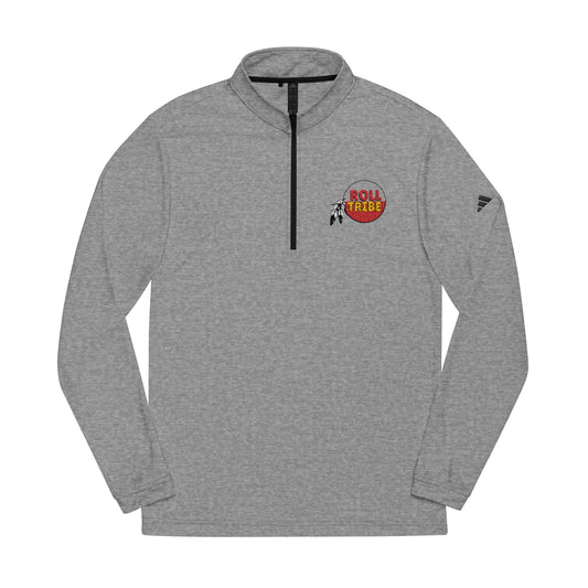 adidas® Quarter-Zip Pullover - Comfort Meets Style with 'ROLL TRIBE' Embroidery