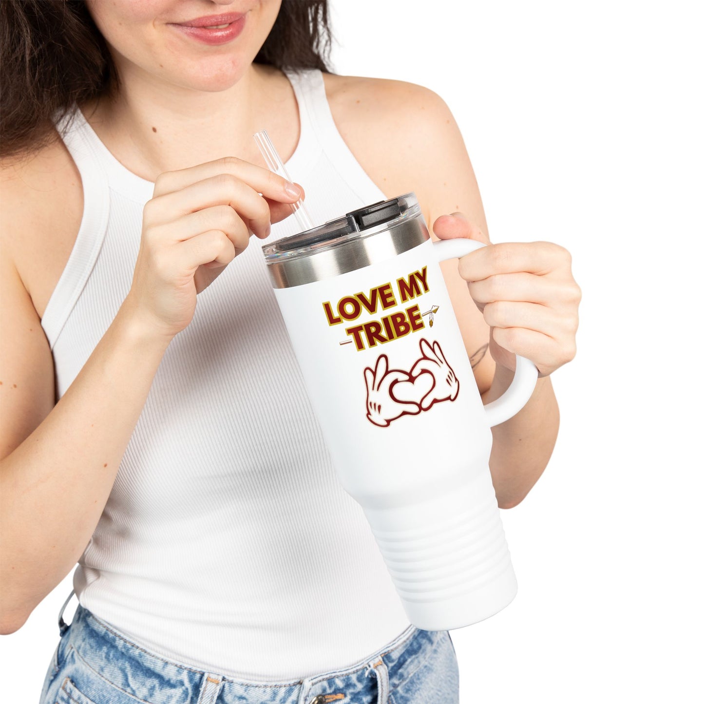 Roll Tribe - "Love My Tribe" Insulated Travel Mug - 40oz