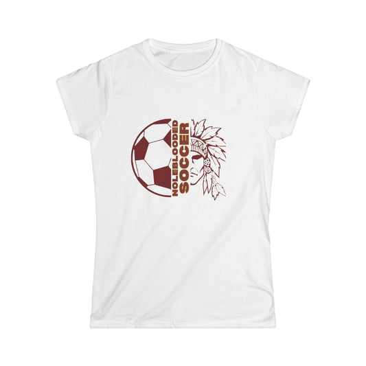 Noleblooded Athletics - Soccer Graphic Double-Sided, Women's Softstyle Tee
