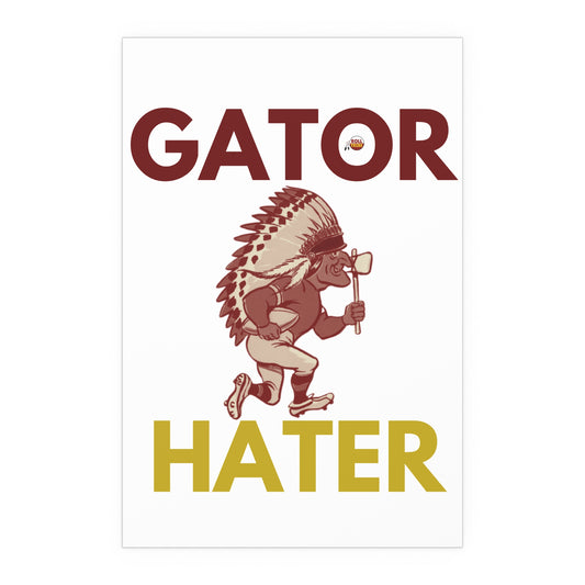 Gator Hater Silk Poster – Vibrant Indoor/Outdoor Wall Art for Gator Enthusiasts