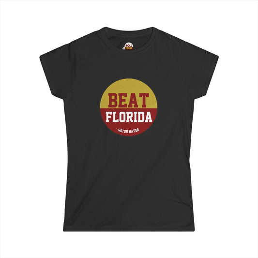 Gameday - "BEAT FLORIDA Gator Hater Button" Women's Softstyle Tee