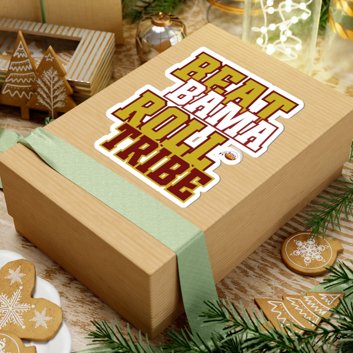 Beat Bama Roll Tribe Kiss-Cut Stickers - Bold Team Spirit Decal for Sports Fans