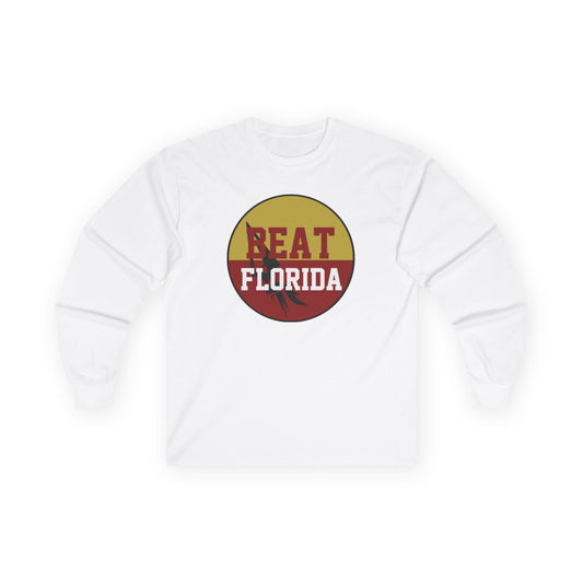 Gameday - "BEAT FLORIDA Button" Long Sleeve Tee