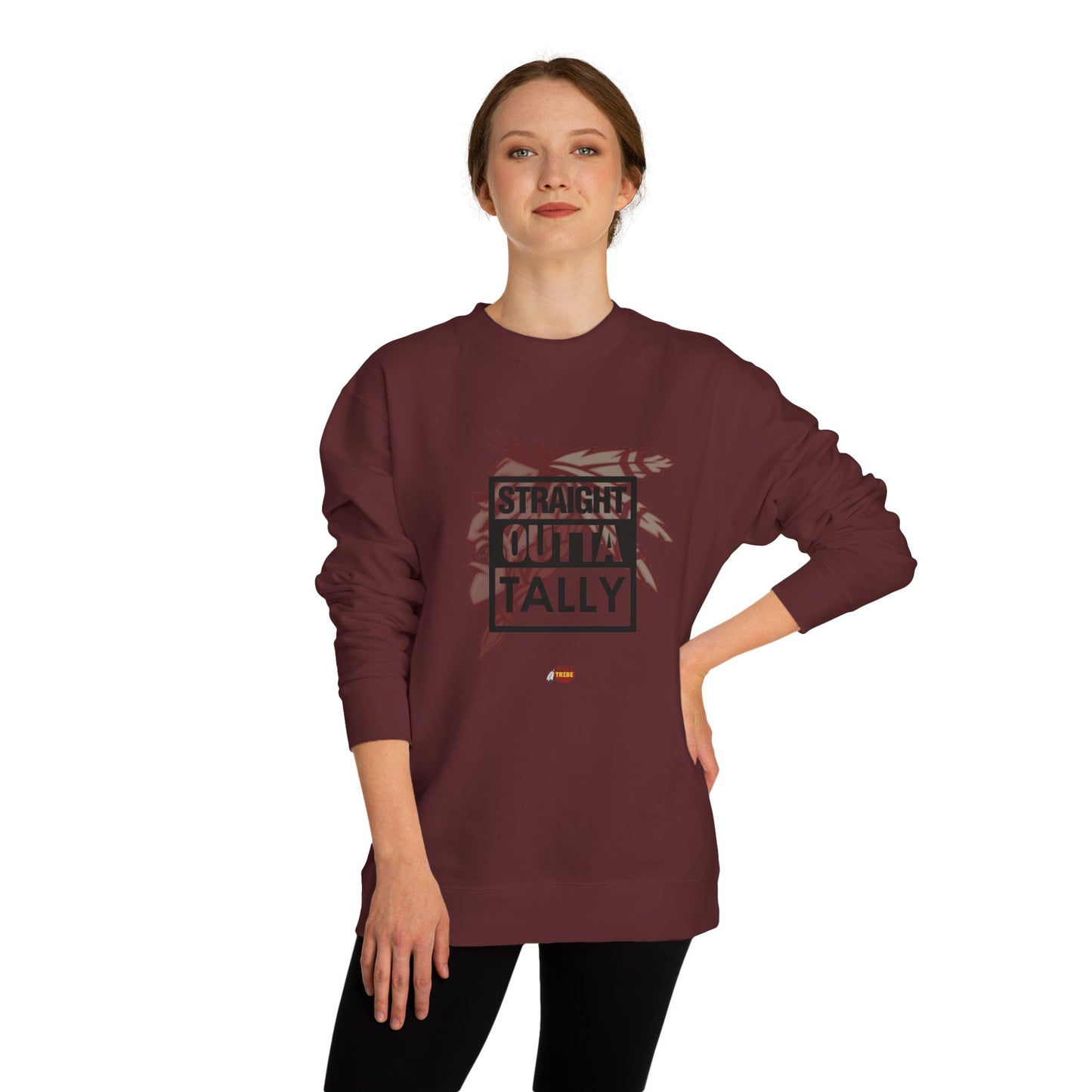 Roll Tribe "Straight Outta Tally", DoubleSided, Unisex Crew Neck Sweatshirt