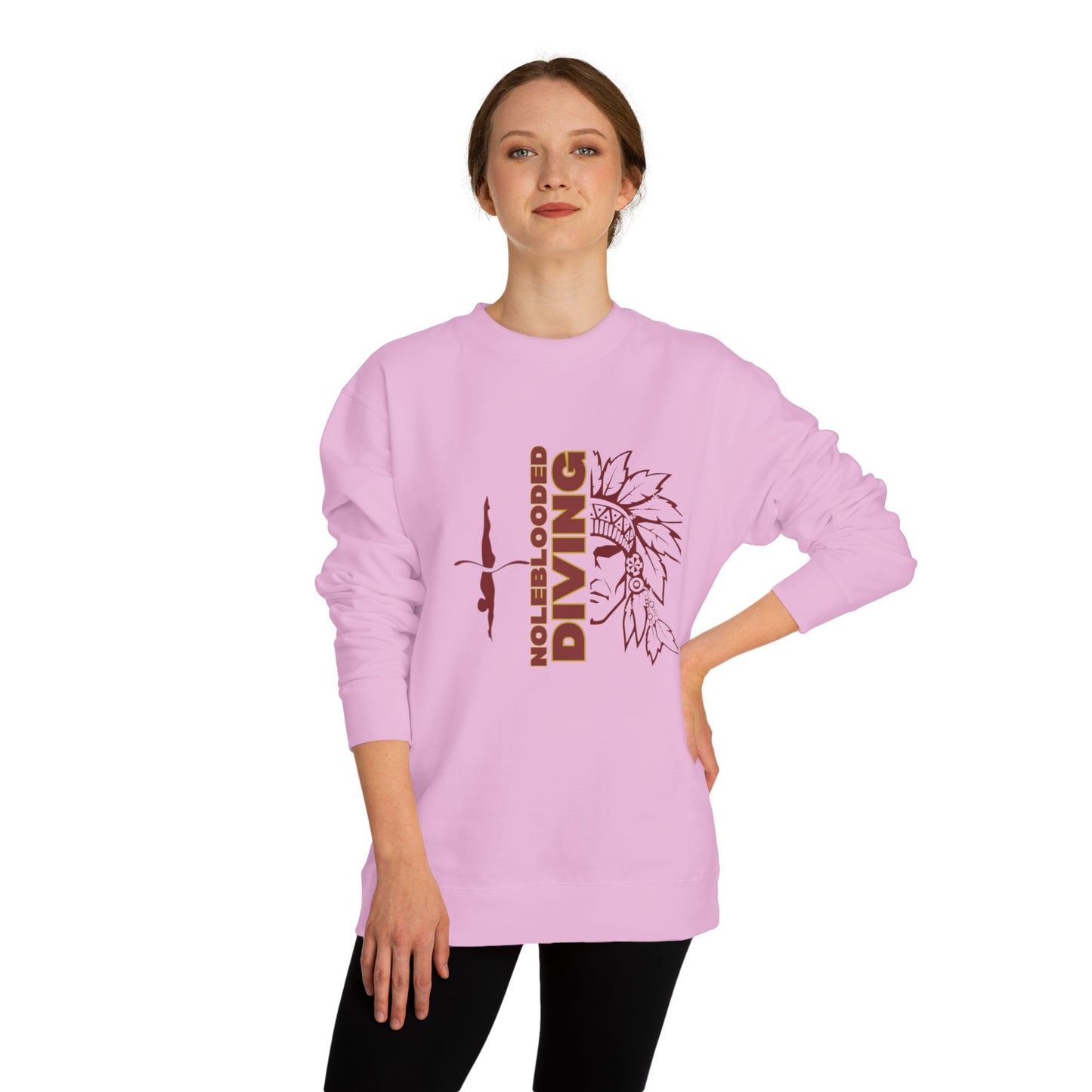 Noleblooded Athletics - Diving Unisex Double-Sided, Crew Neck Sweatshirt
