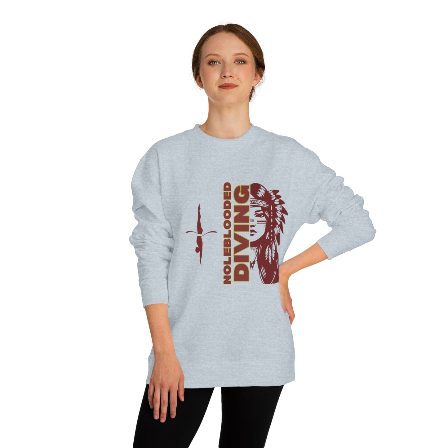 Noleblooded Athletics - Ladies Diving Unisex Crew Neck Double-Sided, Sweatshirt