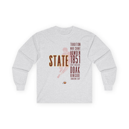 Unisex Long Sleeve Tee - State Tradition Bowden 1851