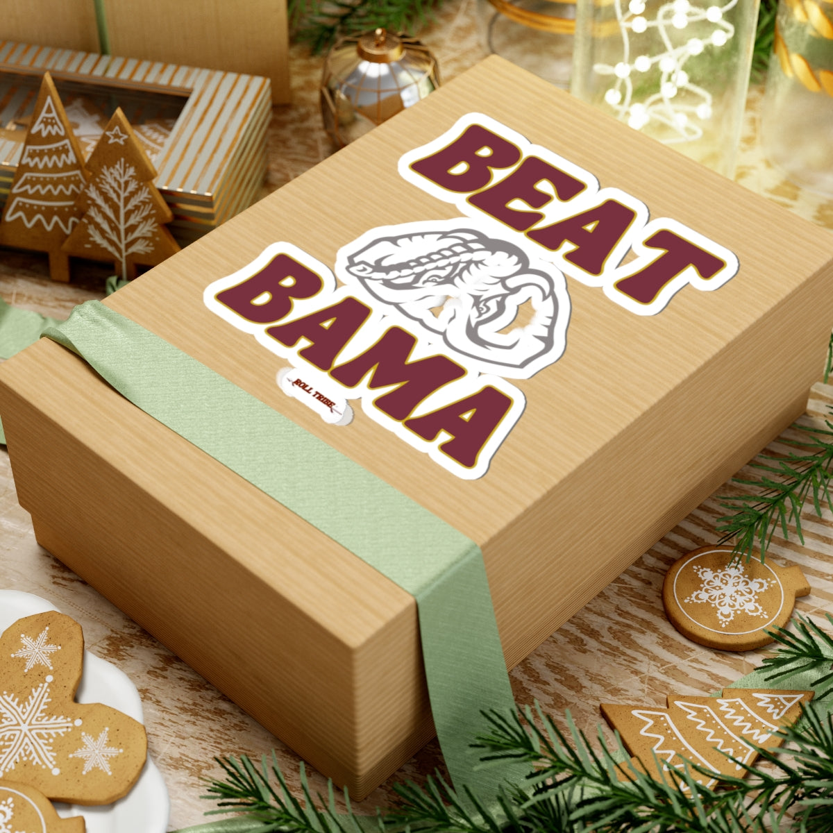 Beat Bama Kiss-Cut Stickers - NCAA Team Spirit Decal for Game Day