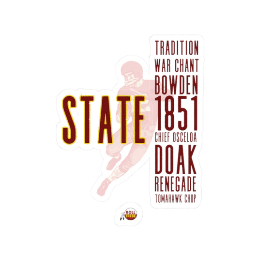 Vintage Football State Kiss-Cut Stickers - Perfect for Fans & Decor