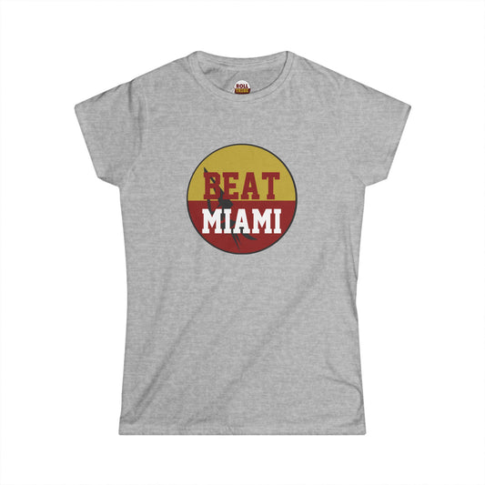 Gameday - "BEAT MIAMI" Button Women's Softstyle Tee