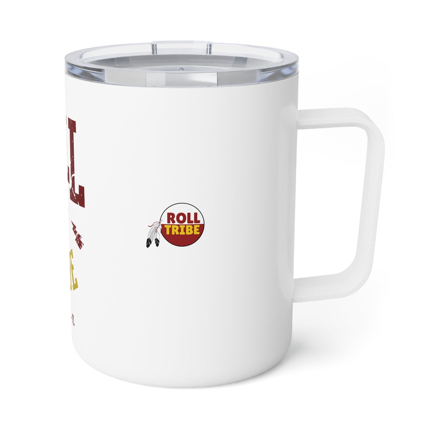 Roll Tribe - "Cartoon Indian" Insulated Coffee Mug, 10 oz.