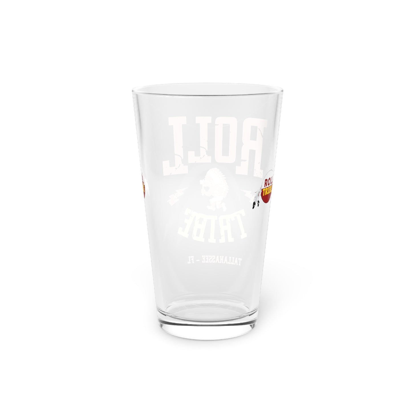 Roll Tribe -"Cartoon Indian" 16oz Pint Glass