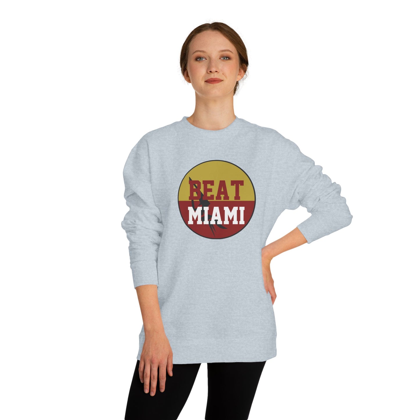 Gameday - "BEAT MIAMI" Button Unisex Crew Neck Sweatshirt