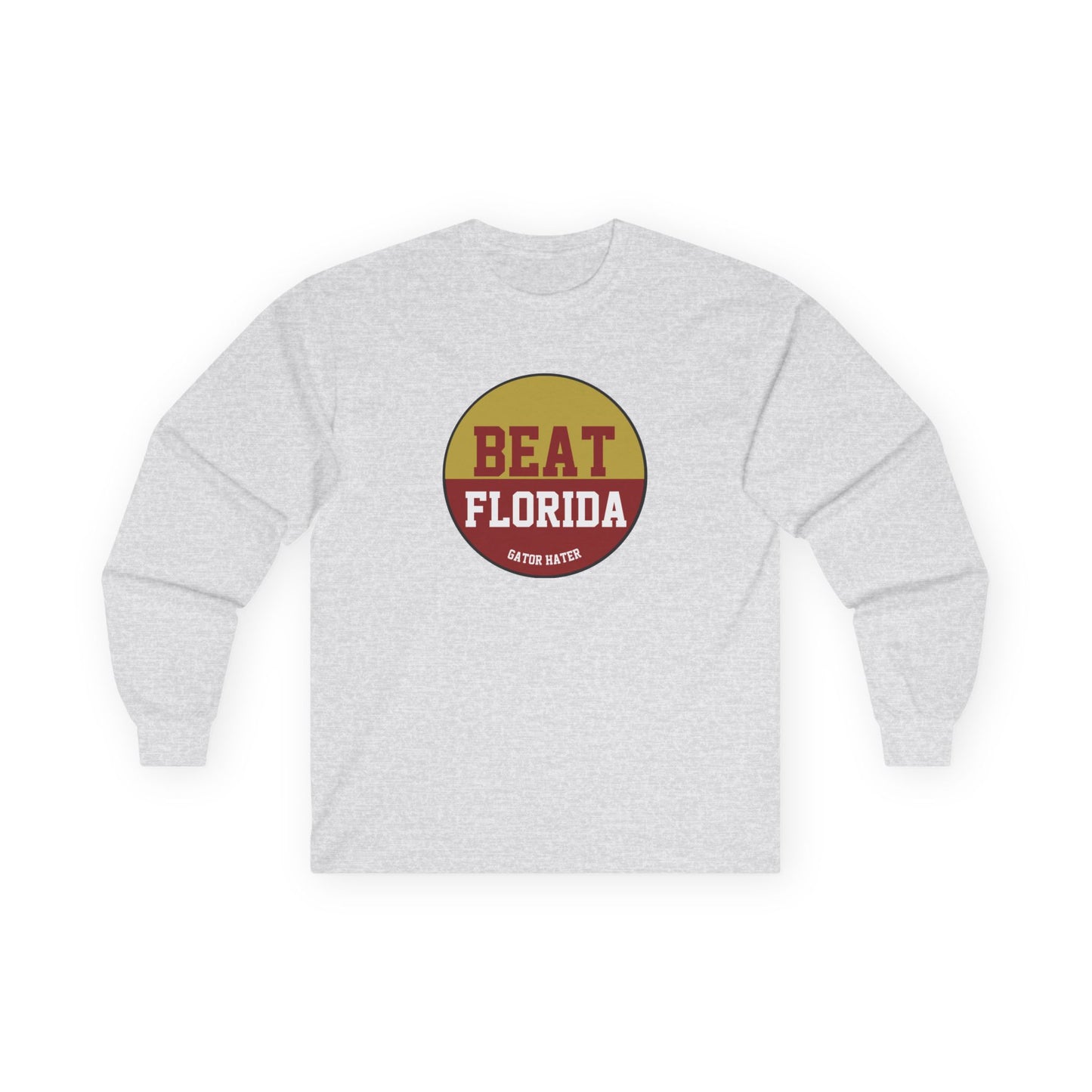 Gameday - "BEAT FLORIDA Gator Hater Button" Unisex Long Sleeve Tee