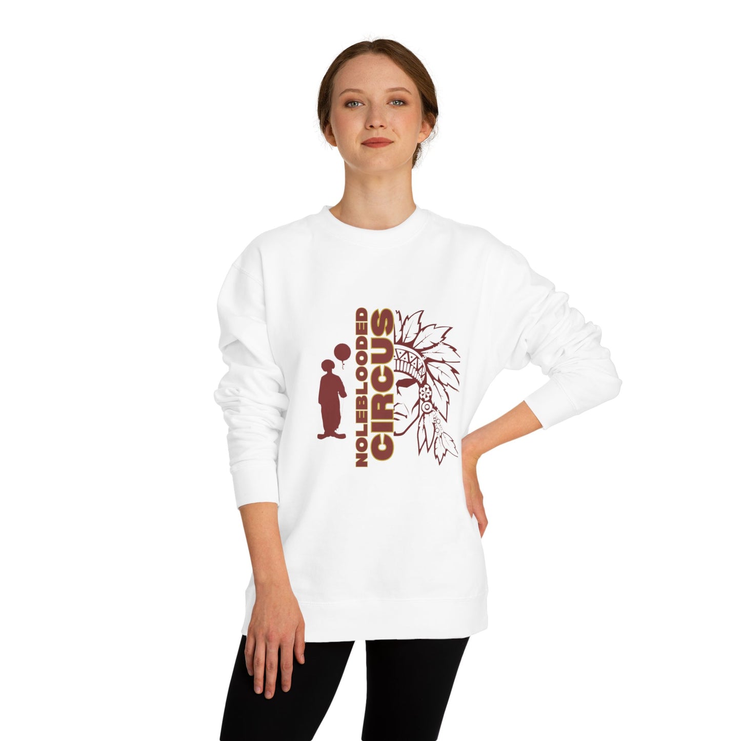 Noleblooded Athletics - Circus Unisex Double-Sided, Crew Neck Sweatshirt