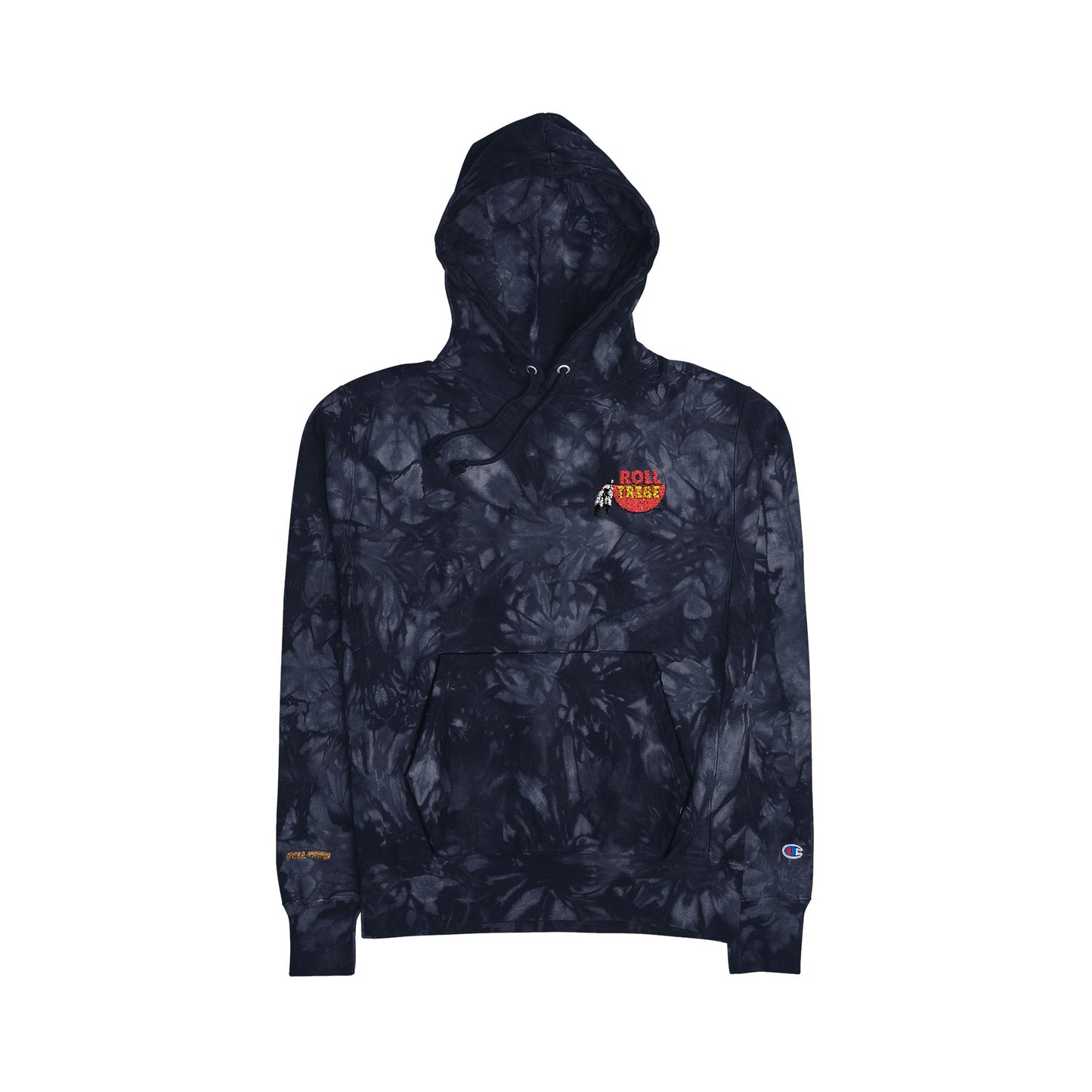 Roll Tribe Unisex Champion Tie-Dye Hoodie with Embroidery