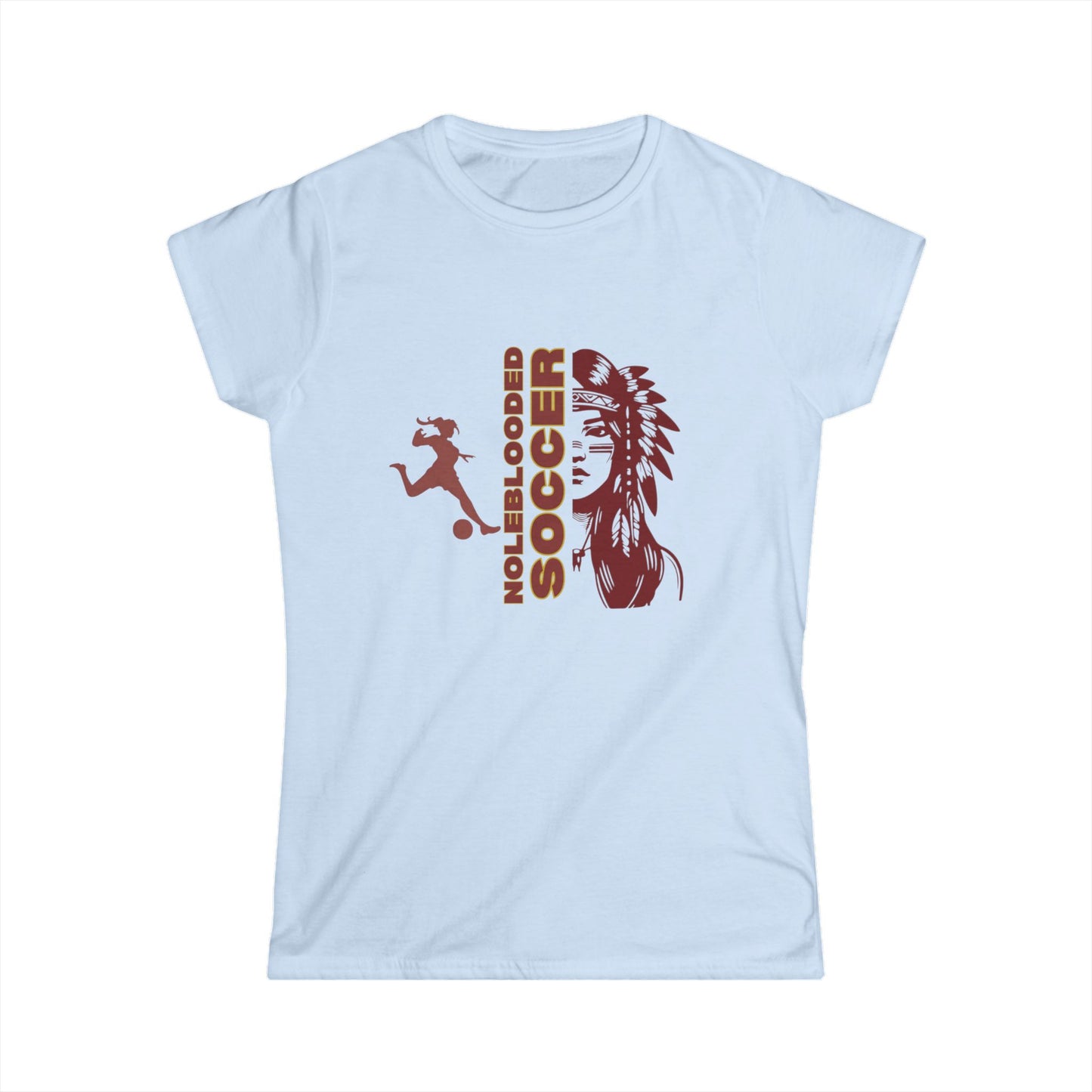 Noleblooded Athletics - Ladies Tennis Women's Double-Sided, Softstyle Soccer Tee