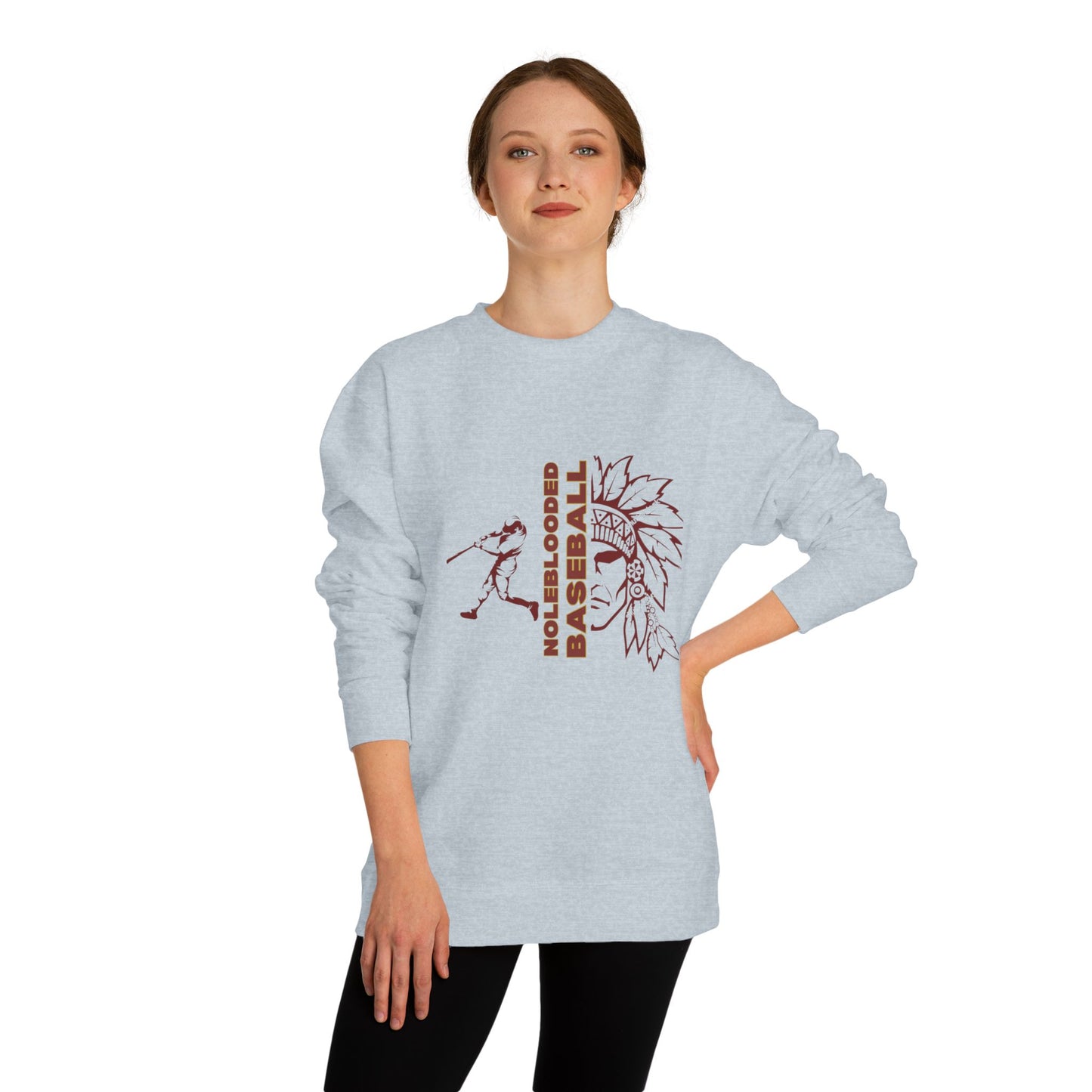 Noleblooded Athletics - Baseball Unisex Double-Sided, Crew Neck Sweatshirt