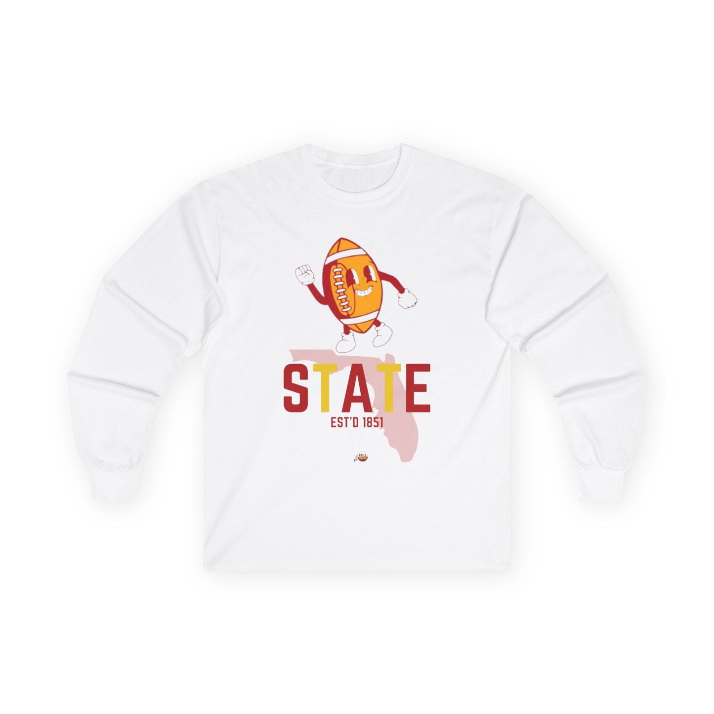State Football Long Sleeve Tee - Unisex Cotton Shirt for Sports Fans
