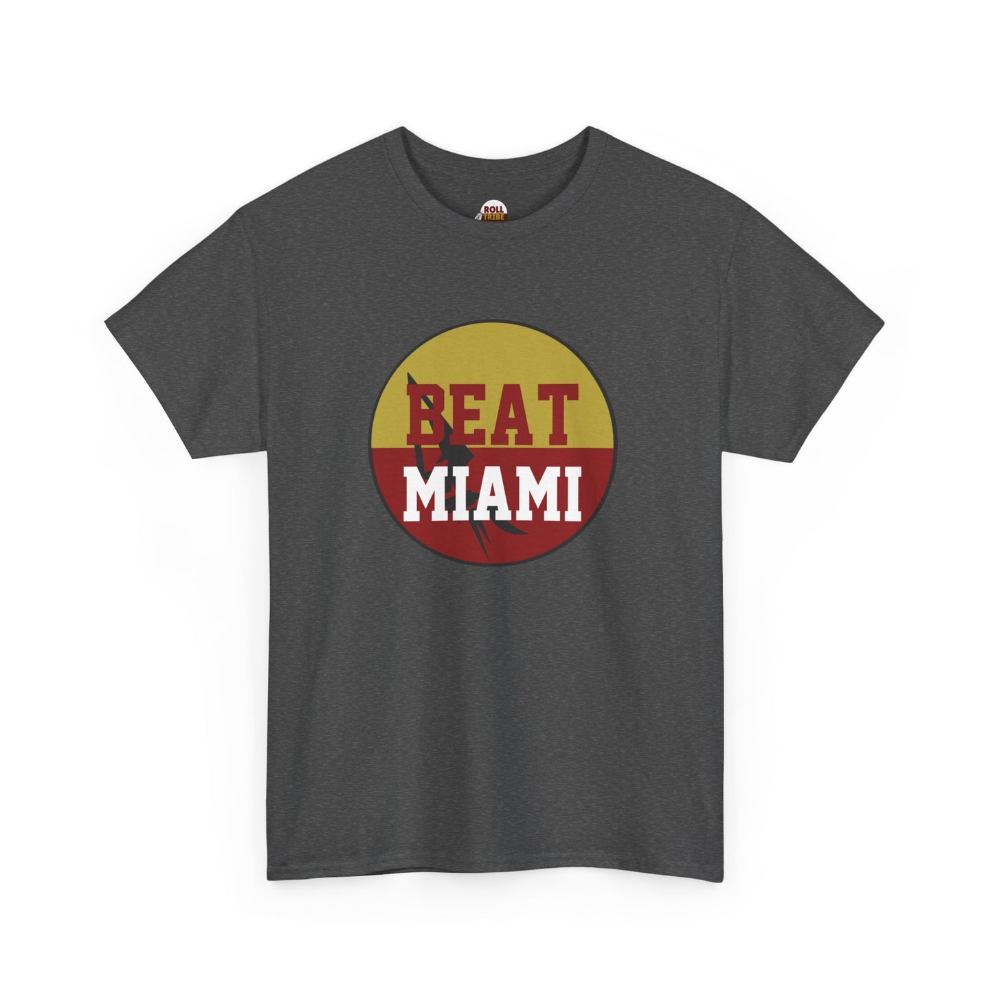 Gameday - "BEAT MIAMI" Button Unisex Heavy Cotton Tee