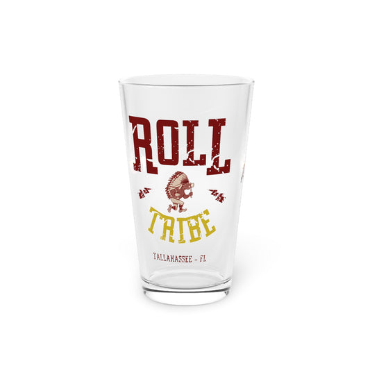 Roll Tribe -"Cartoon Indian"  16oz Pint Glass