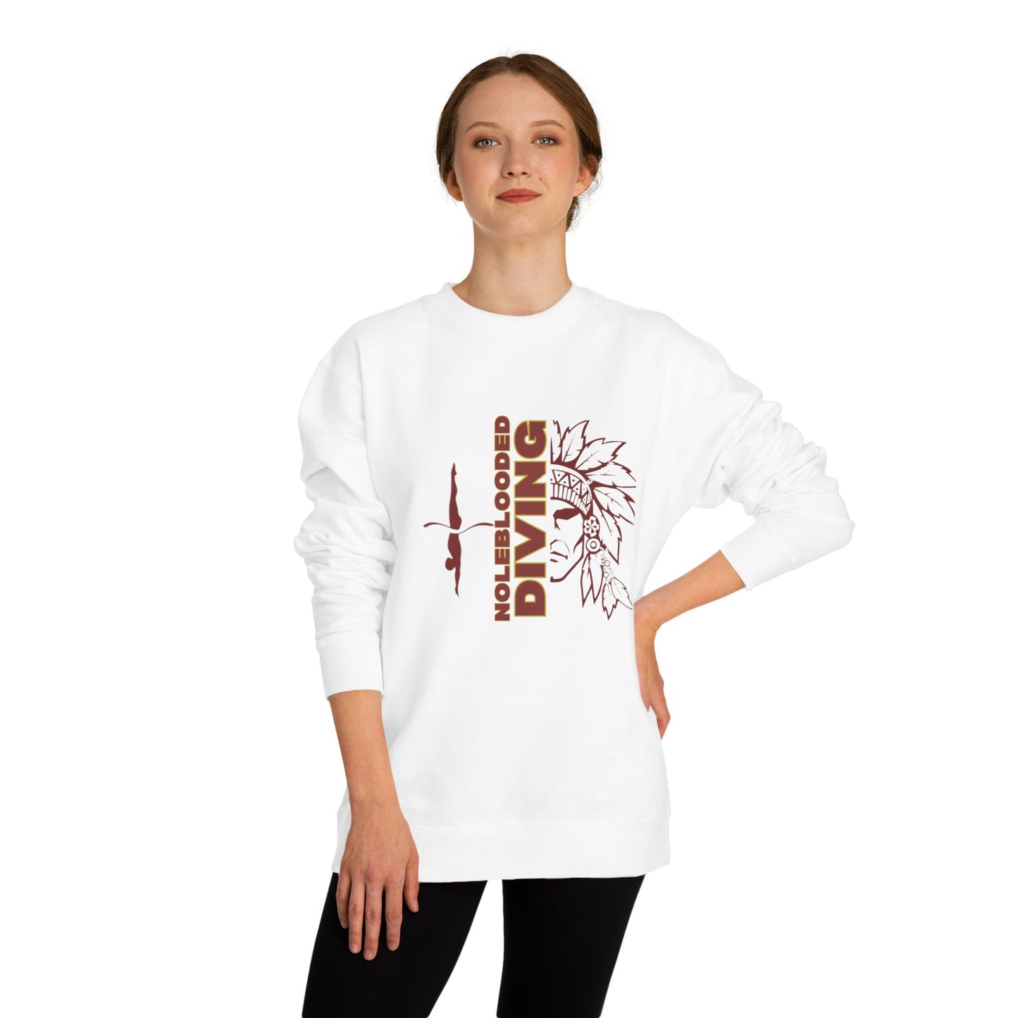 Noleblooded Athletics - Diving Unisex Double-Sided, Crew Neck Sweatshirt