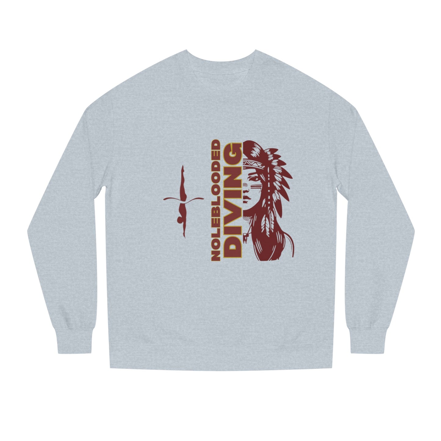 Noleblooded Athletics - Ladies Diving Unisex Crew Neck Double-Sided, Sweatshirt