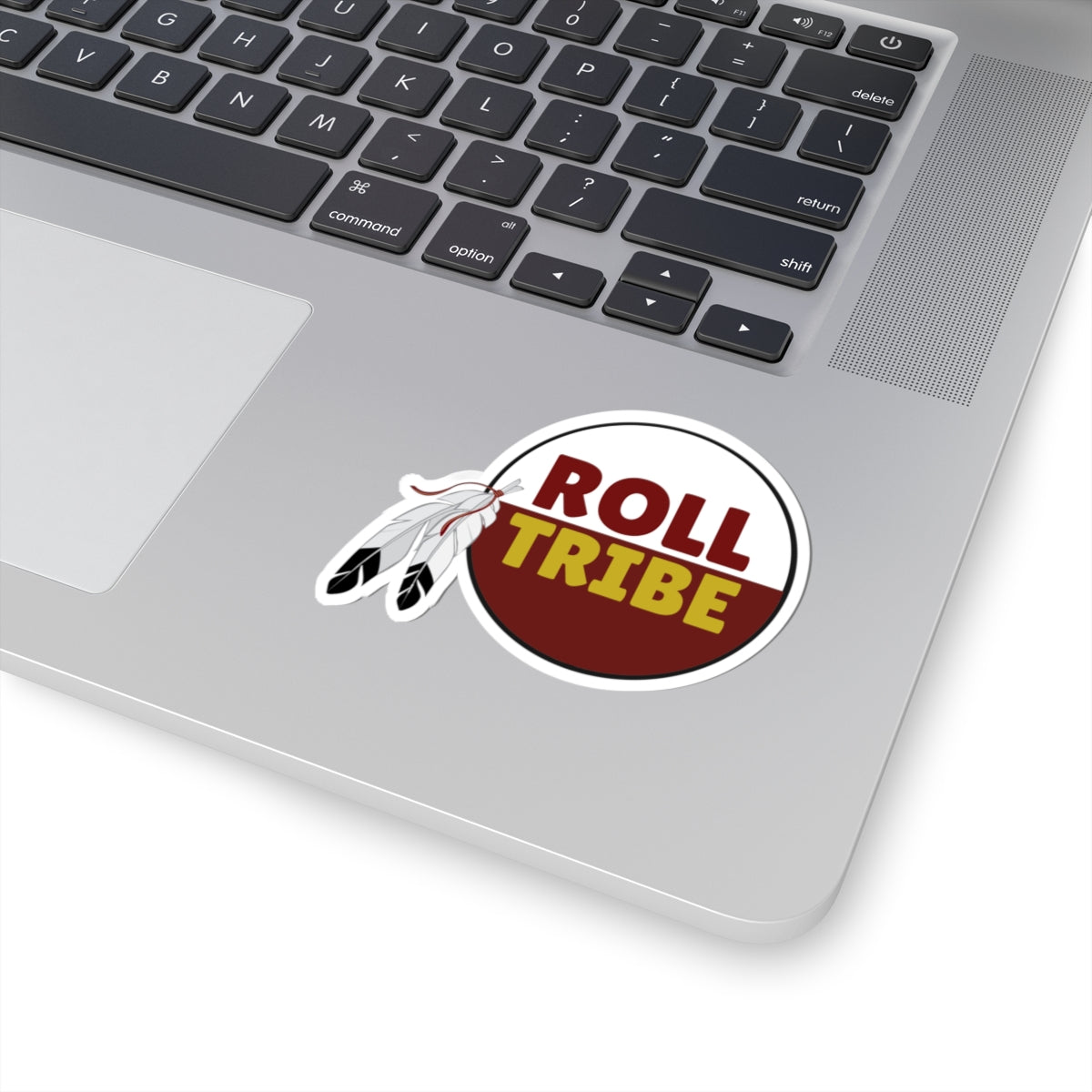 Roll Tribe Kiss-Cut Stickers - Bohemian Feather Design for Laptop and Decor