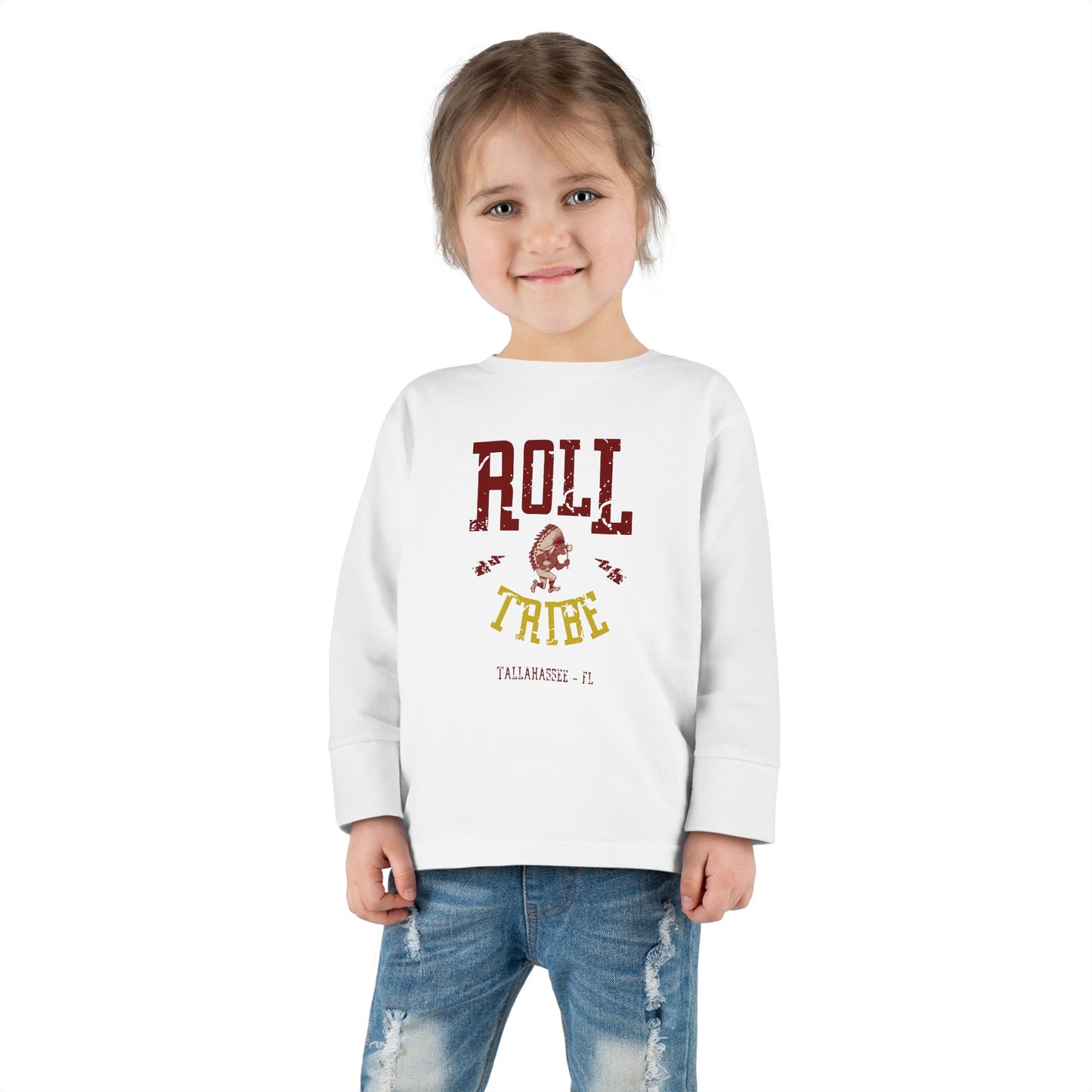 Roll Tribe - "Cartoon Indian" -Toddler Long Sleeve Tee