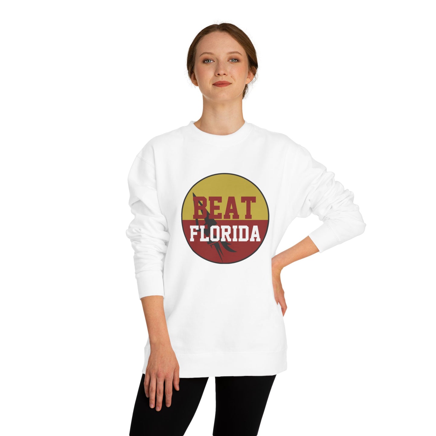 Gameday - "BEAT FLORIDA Button" Unisex Crew Neck Sweatshirt