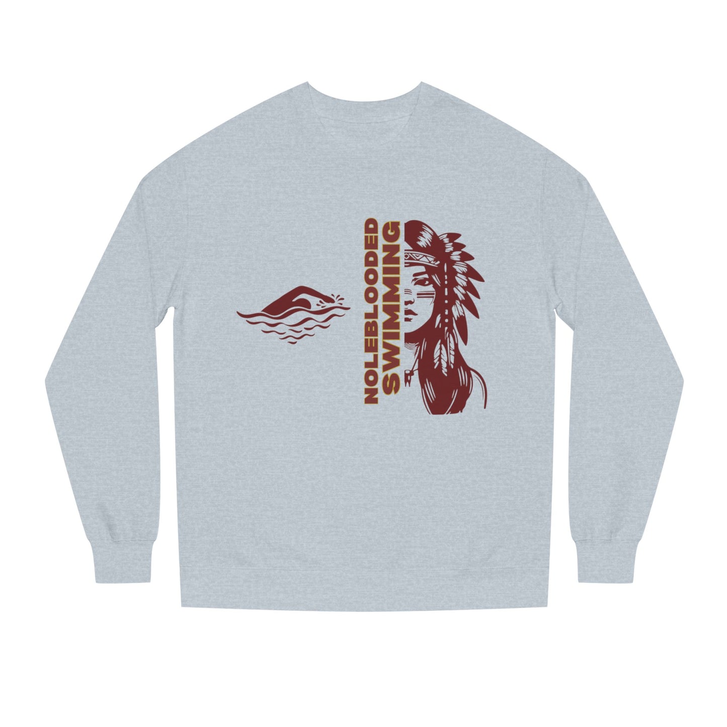 Noleblooded Athletics - Ladies Swimming Unisex Double-Sided, Crew Neck Sweatshirt