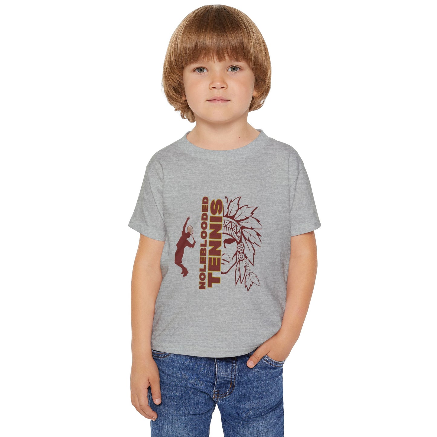 Noleblooded Athletics - Tennis Heavy Cotton™ Double-Sided, Toddler T-Shirt