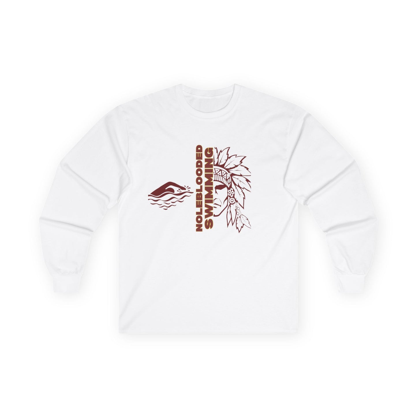 Noleblooded Athletics - Swimming Unisex Double-Sided, Long Sleeve Tee
