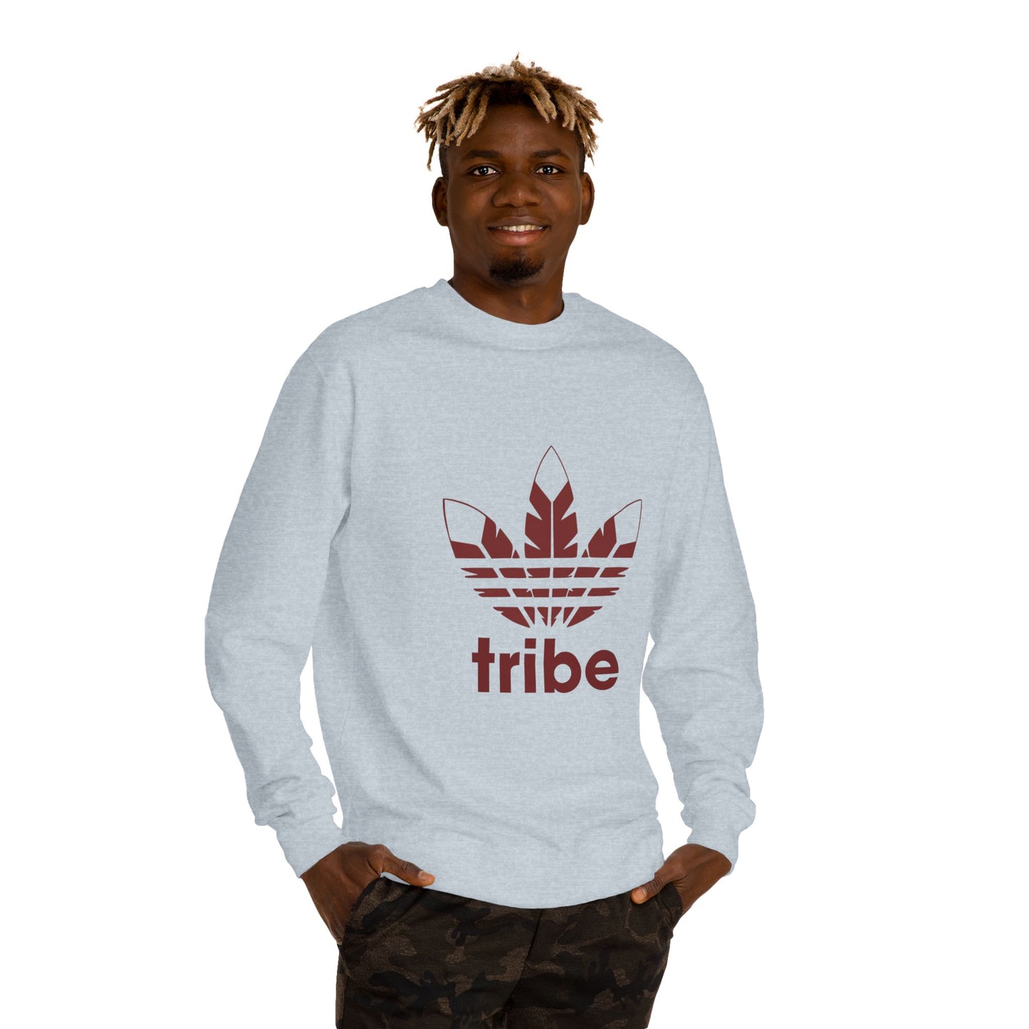 Roll Tribe - "3 Feathers Tribe" Unisex Crew Neck Sweatshirt