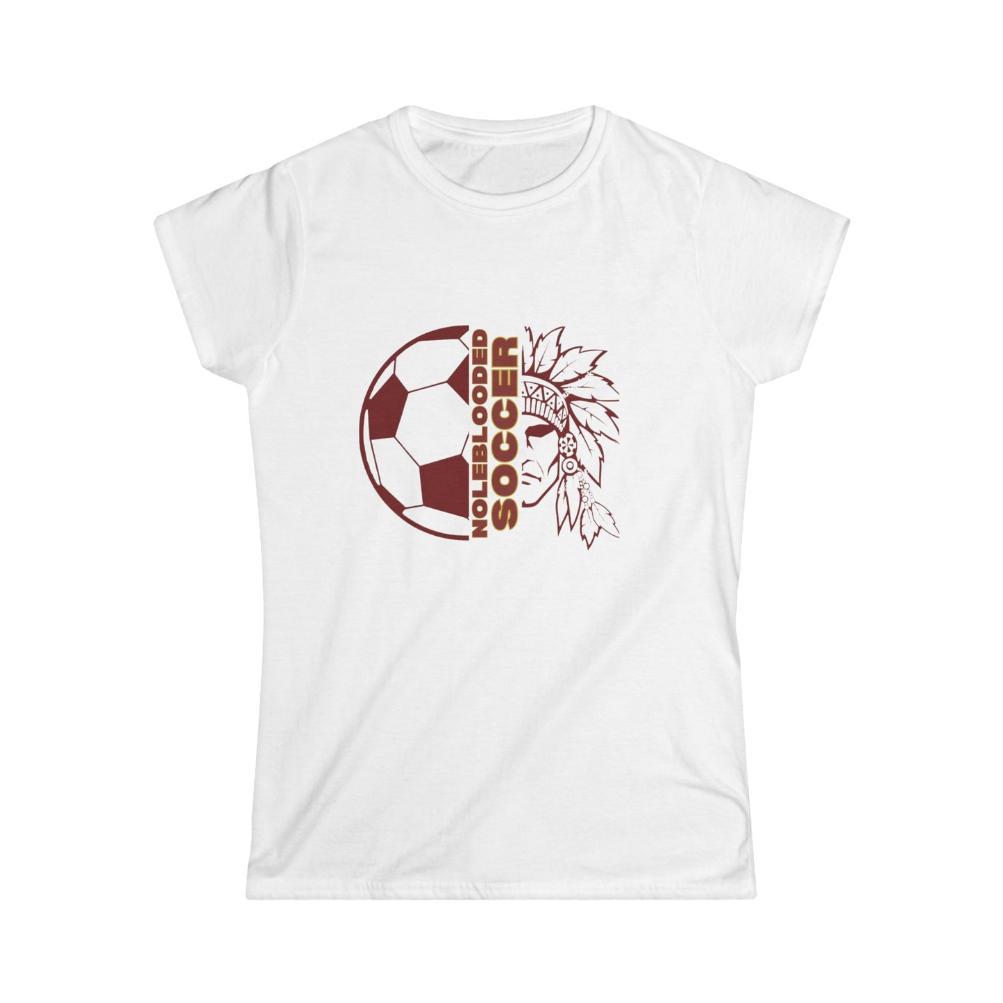 Noleblooded Athletics - Soccer Graphic Double-Sided, Women's Softstyle Tee