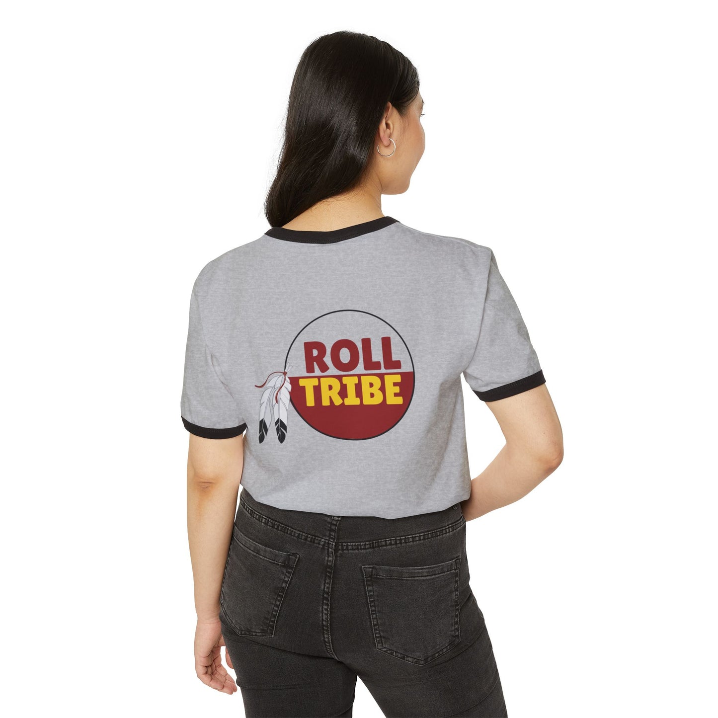'Roll Tribe Osceola' Unisex Cotton Ringer T-Shirt