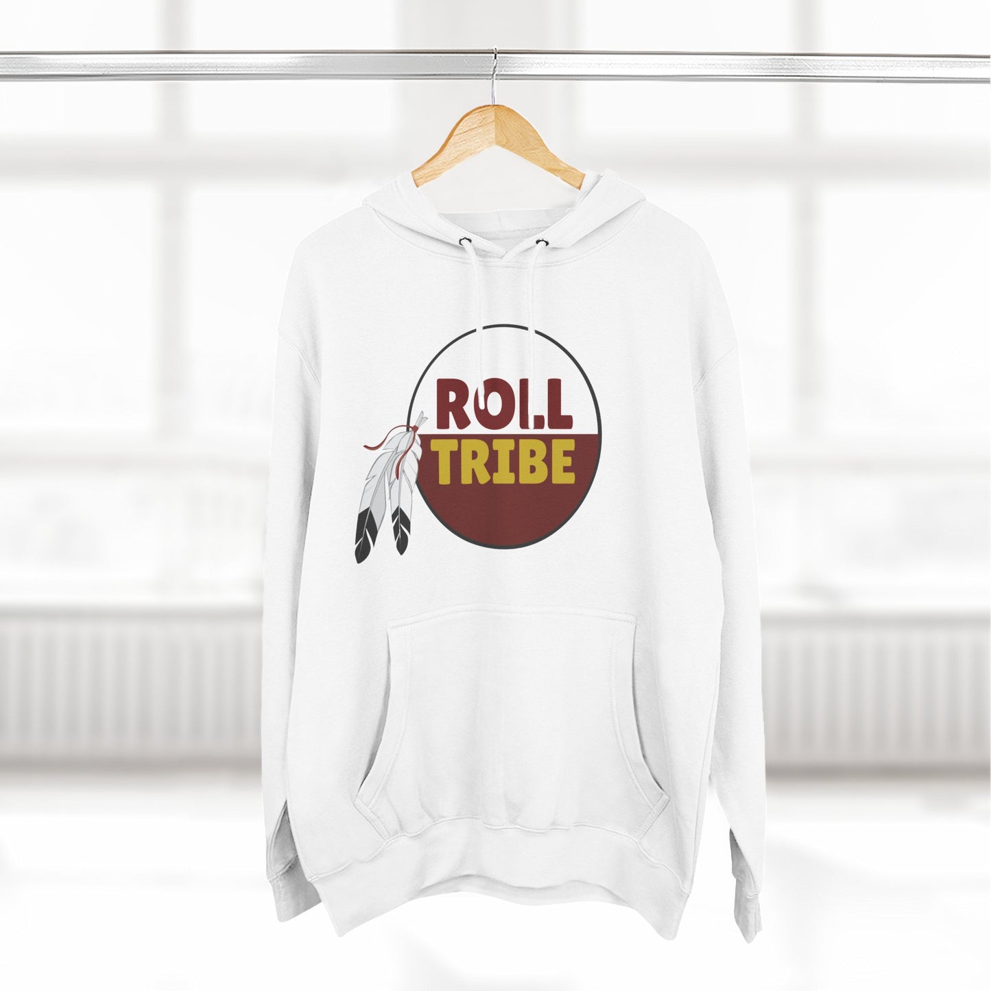Roll Tribe Embroidered, Three-Panel Fleece Hoodie