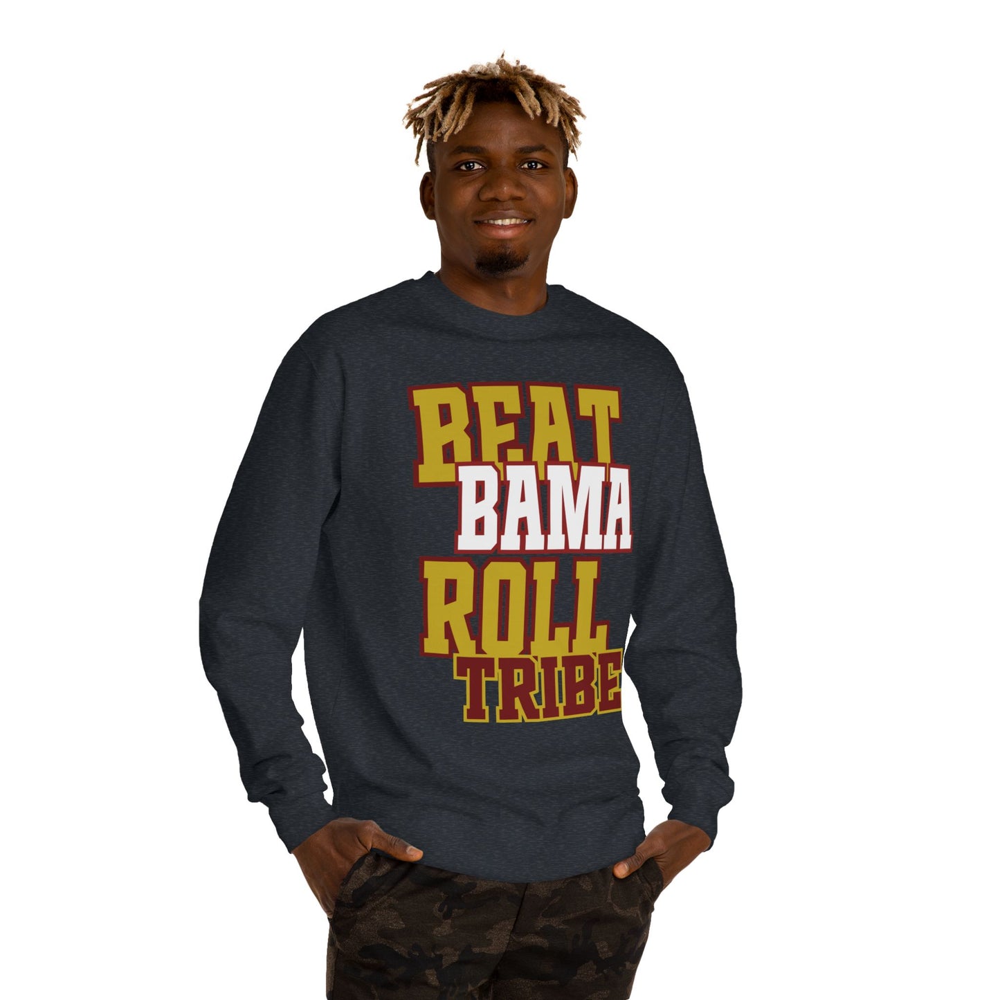 Unisex Crew Neck Sweatshirt - "Beat Bama Roll Tribe" - Perfect for Game Day and Tailgating