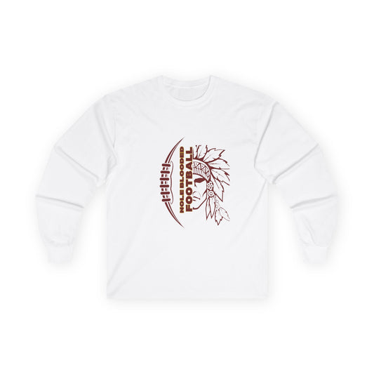 NOLEBLOODED Football Unisex Double-Sided, Ultra Cotton Long Sleeve Tee