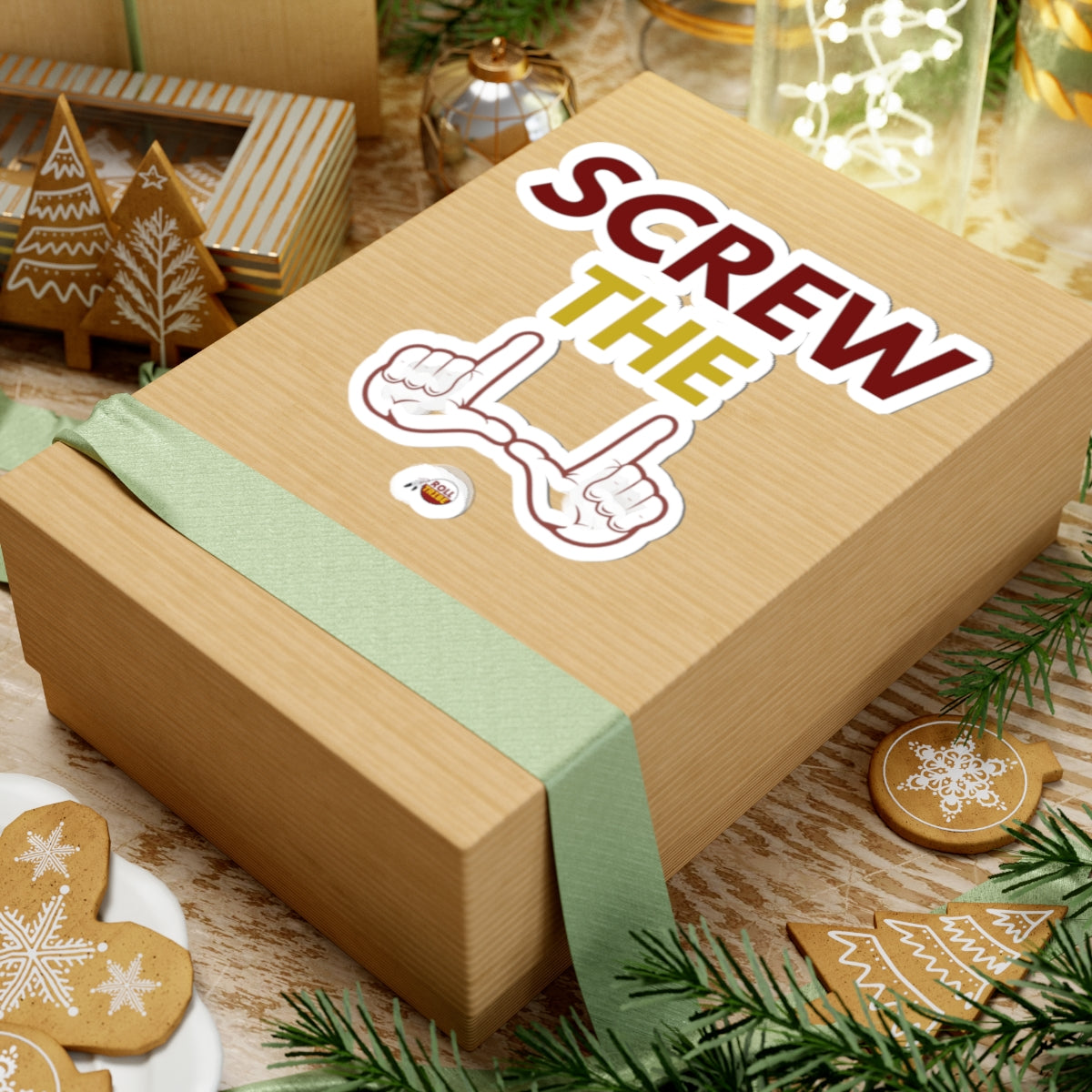 Humorous Screw the Rules Kiss-Cut Stickers - Fun Laptop Decor