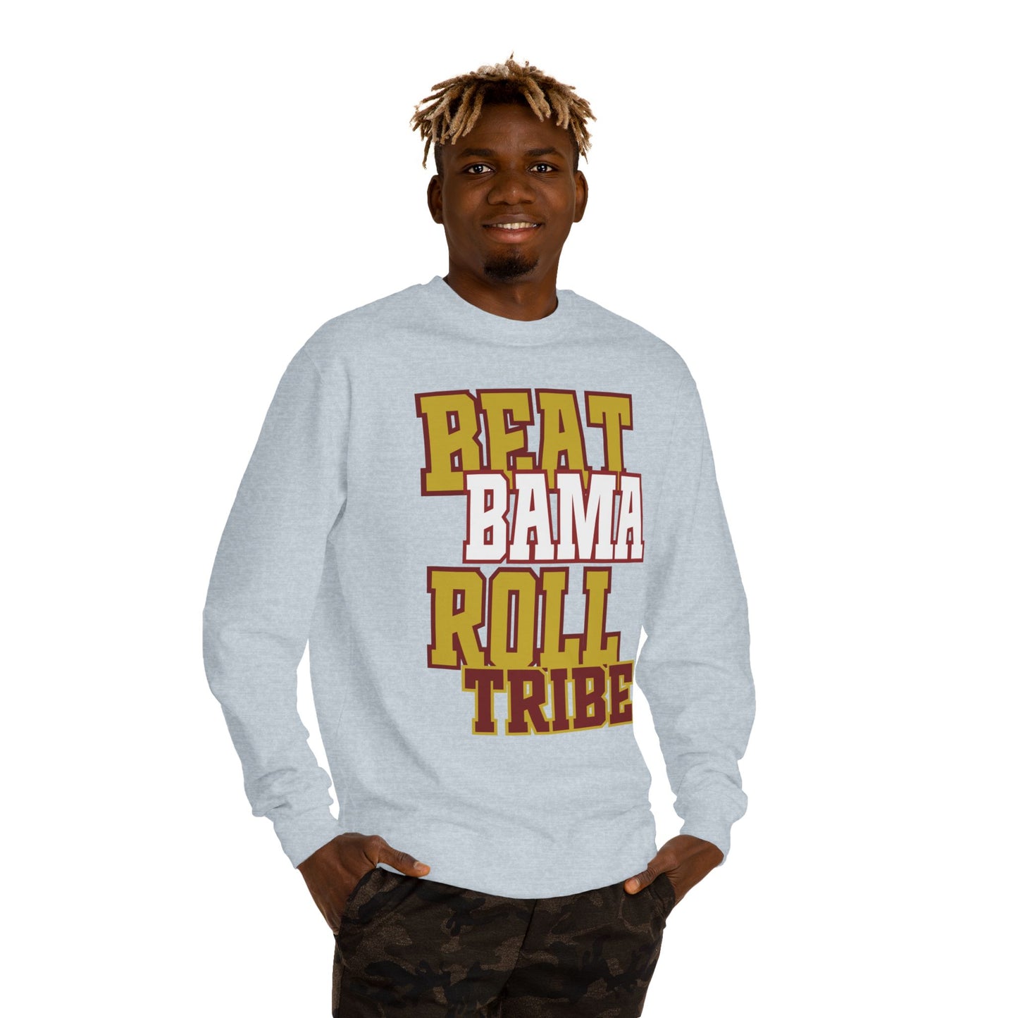 Unisex Crew Neck Sweatshirt - "Beat Bama Roll Tribe" - Perfect for Game Day and Tailgating