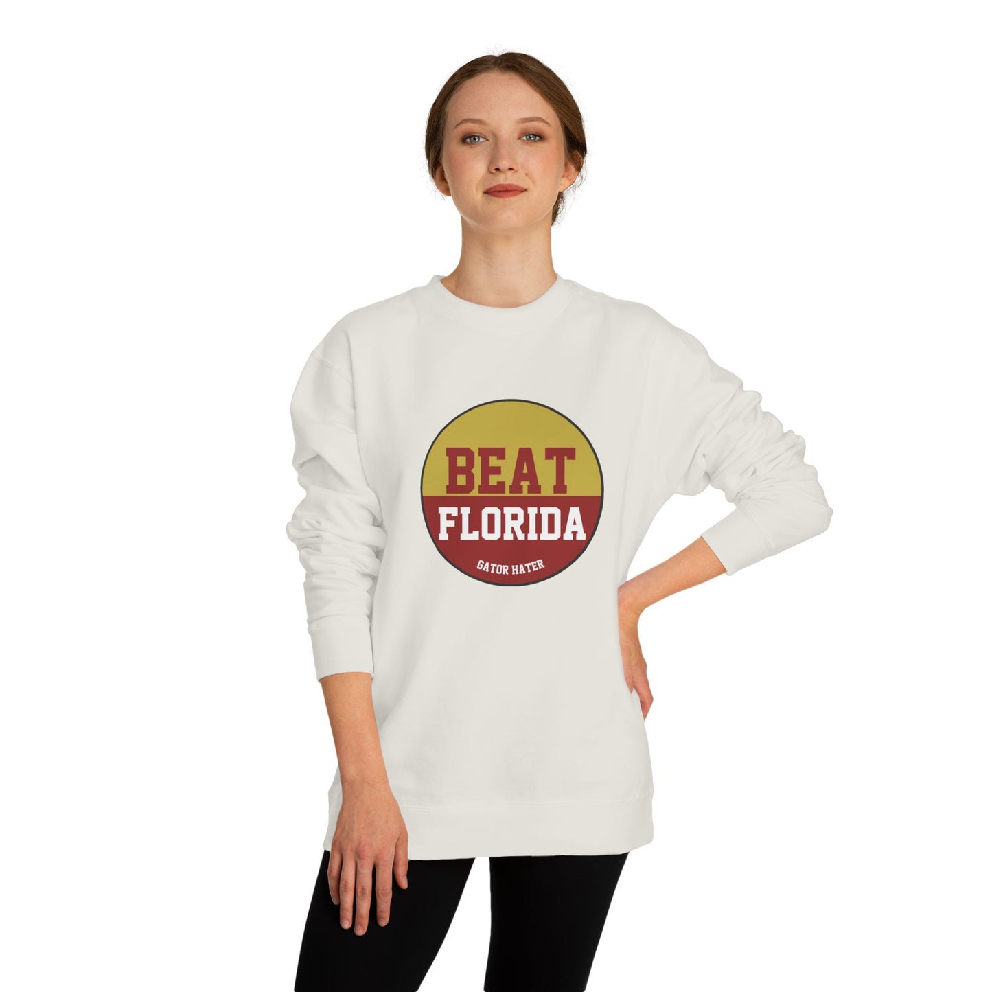 Gameday - "BEAT FLORIDA Gator Hater Button Unisex Crew Neck Sweatshirt