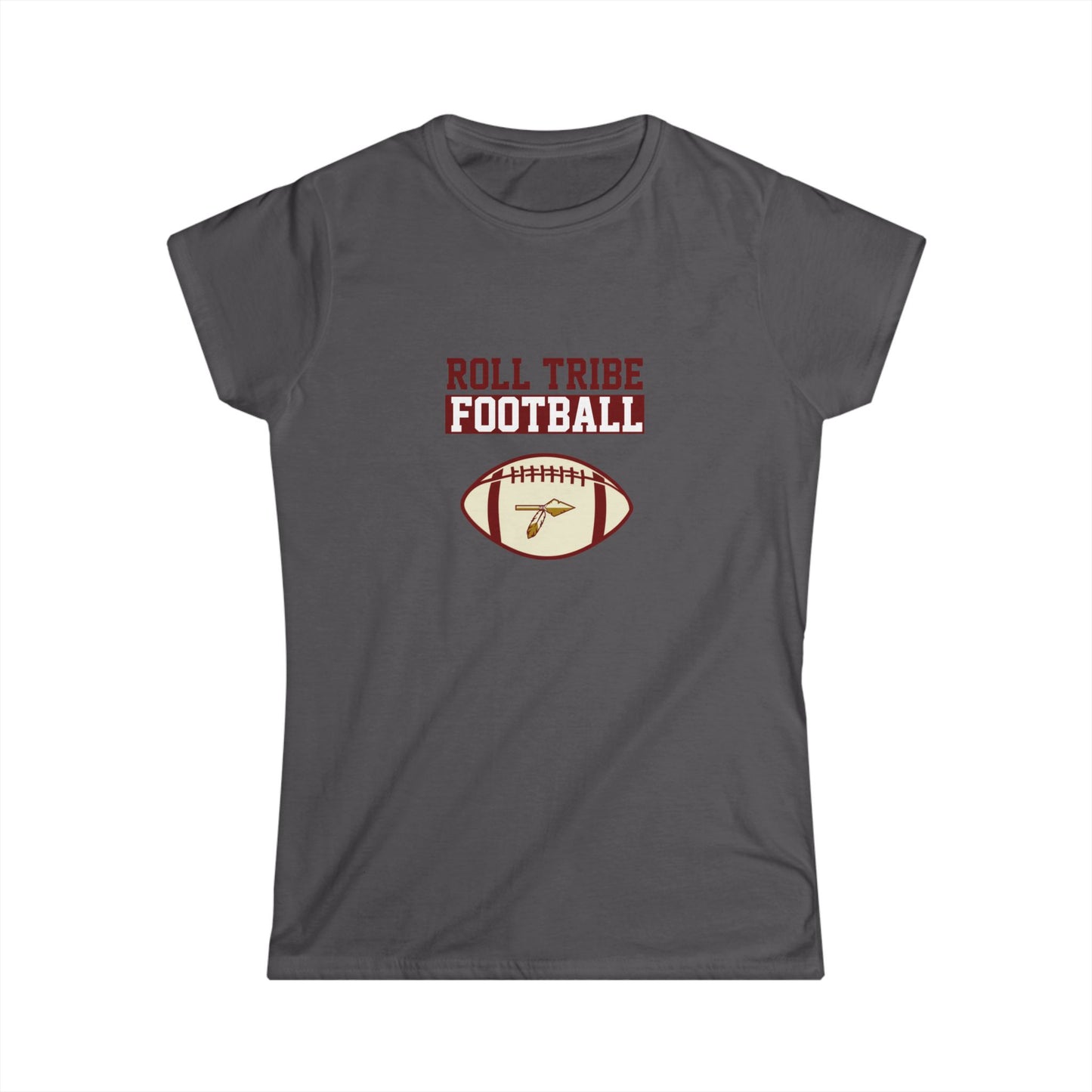 Roll Tribe Sports - "Football" Women's Soft T-Shirt