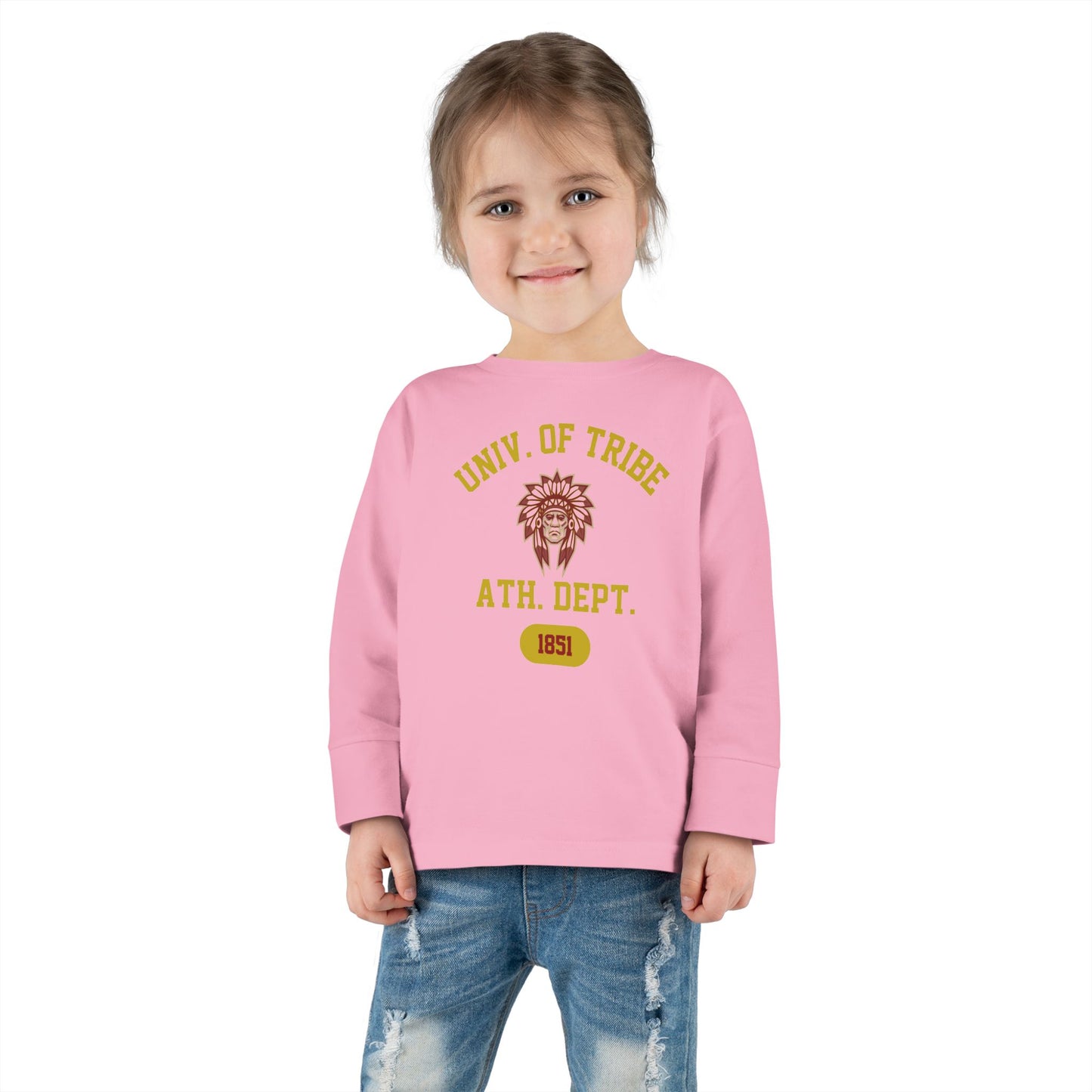 University of Tribe Athletics - Double-Sided, Toddler Long Sleeve Tee -