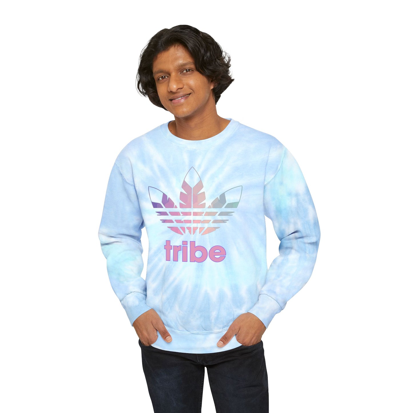 3 Feathers "Trippy Tribe" Unisex Tie-Dye Sweatshirt