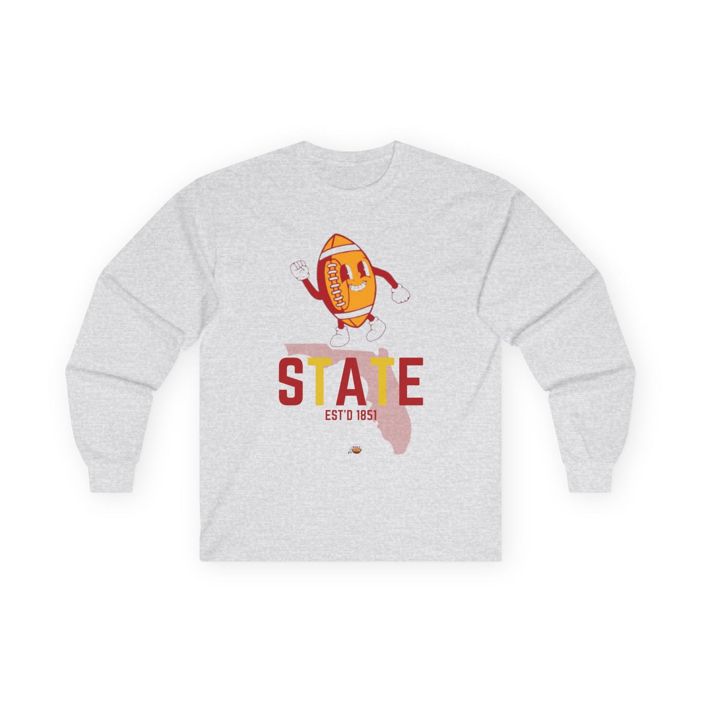State Football Long Sleeve Tee - Unisex Cotton Shirt for Sports Fans